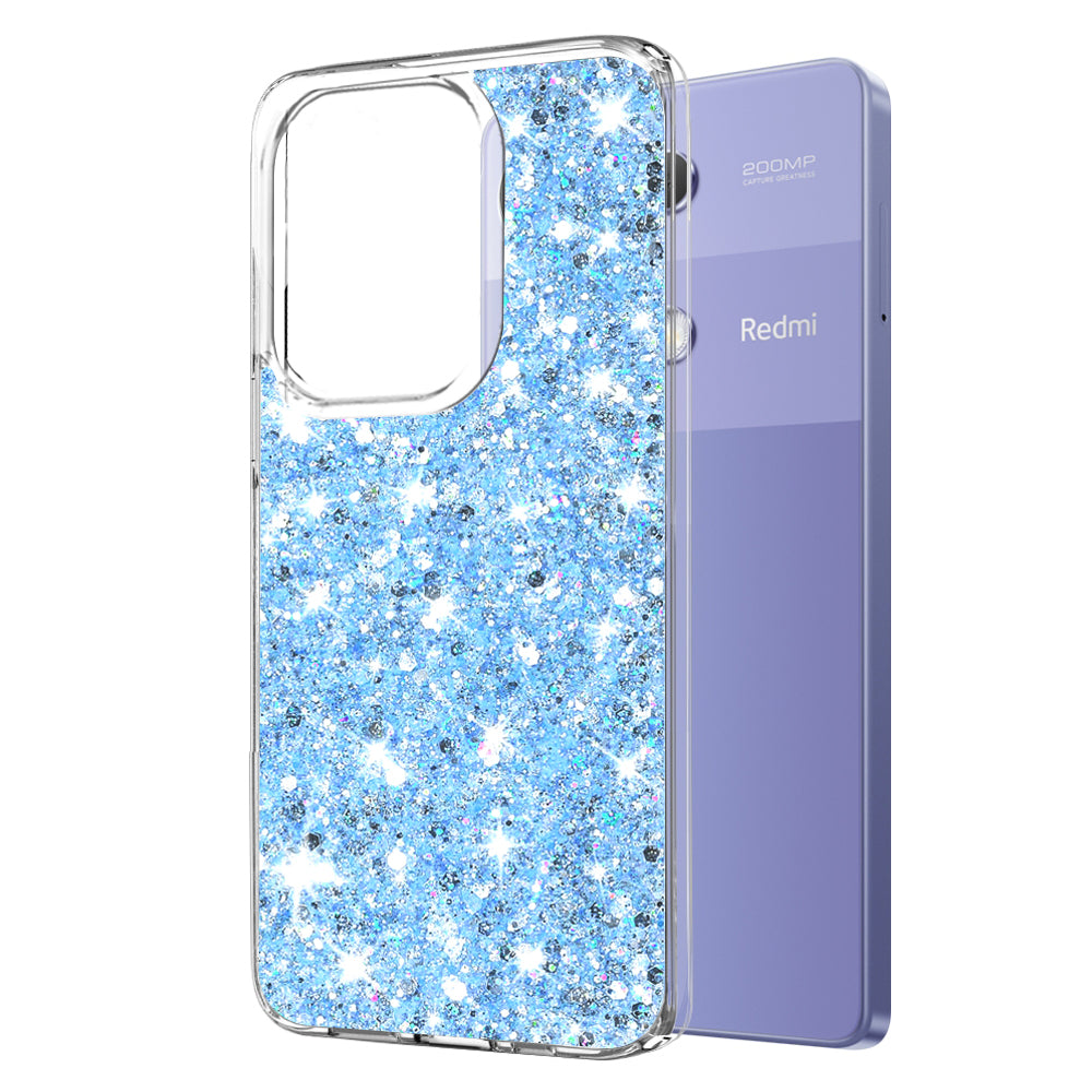 Funda para Xiaomi Redmi Note 13 Pro 4G / Poco M6 Pro 4G, Techsuit, Brillo Centelleante, Azul
