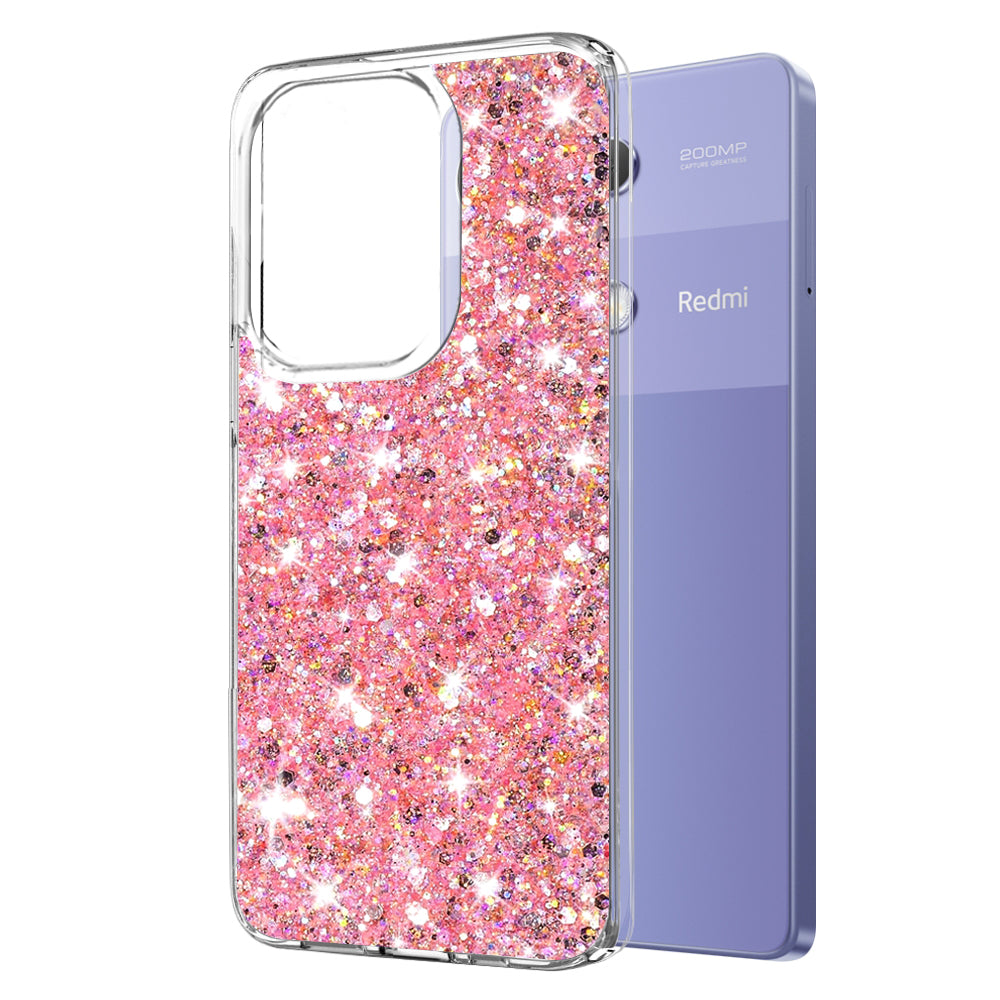 Funda para Xiaomi Redmi Note 13 Pro 4G / Poco M6 Pro 4G, Techsuit, Brillo Brillante, Rosa