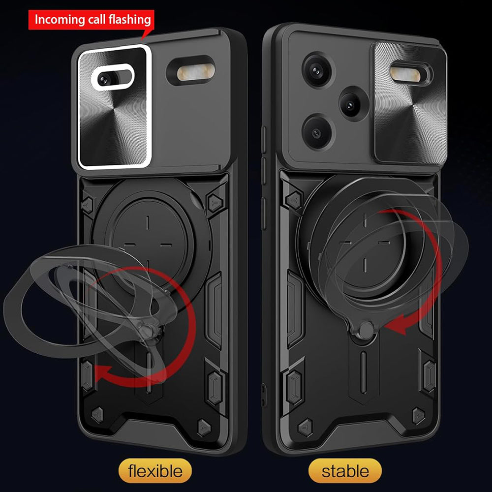 Funda para Xiaomi Redmi Note 13 Pro+, Techsuit, CamGuard Pro, Negra