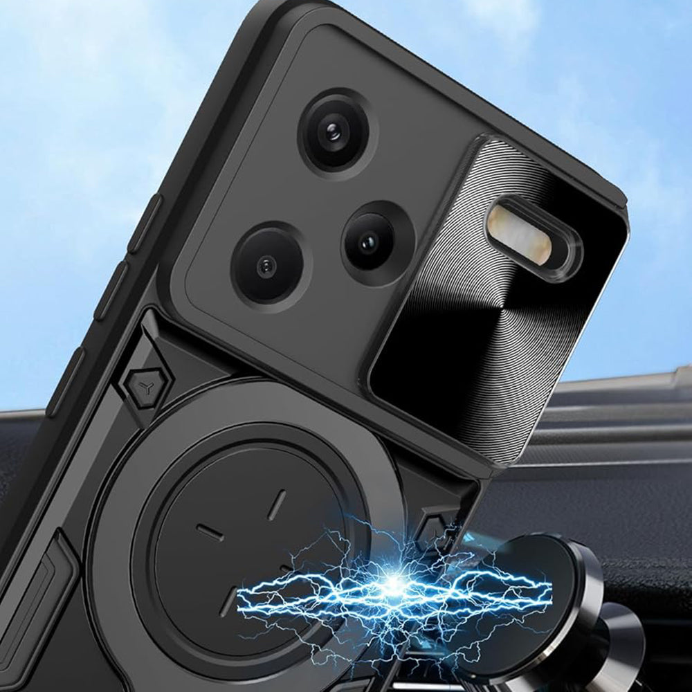 Funda para Xiaomi Redmi Note 13 Pro+, Techsuit, CamGuard Pro, Negra