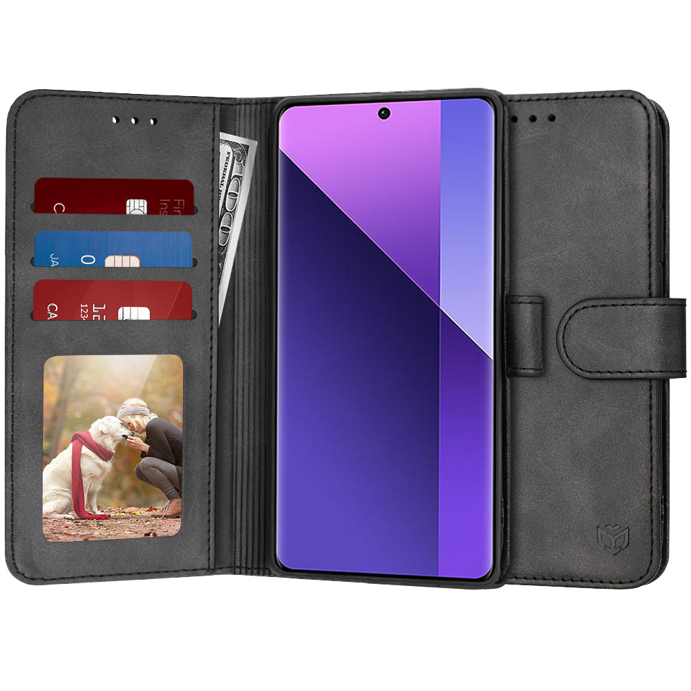 Funda para Xiaomi Redmi Note 13 Pro+, Techsuit, Diary Book, Negra