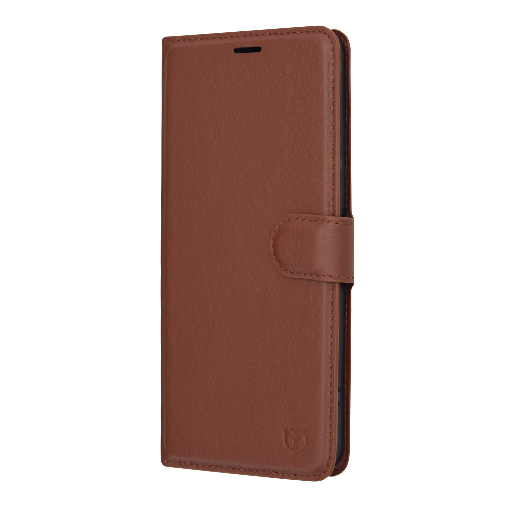 Funda para Xiaomi Redmi Note 13 Pro+, Techsuit, Leather Folio, Marrón