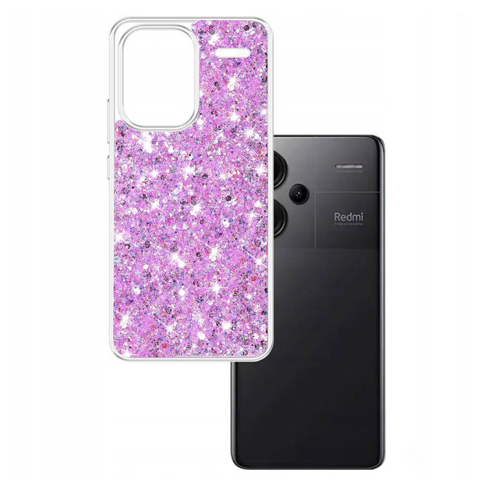 Funda para Xiaomi Redmi Note 13 Pro+, Techsuit, Brillo Centelleante, Magenta