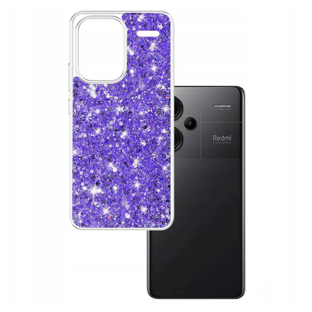 Funda para Xiaomi Redmi Note 13 Pro+, Techsuit, Brillo Centelleante, Morado