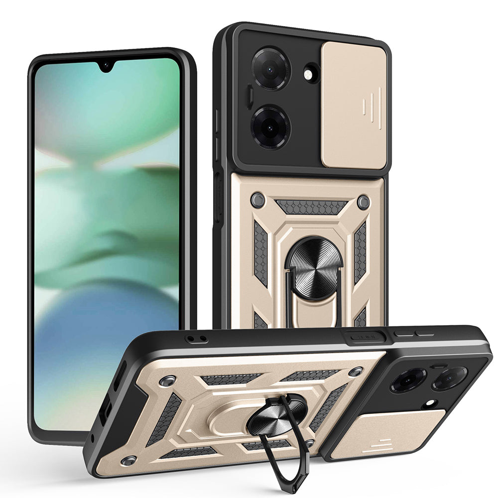 Funda para Xiaomi Redmi Note 14 4G (Estándar), Techsuit, CamShield, Dorada