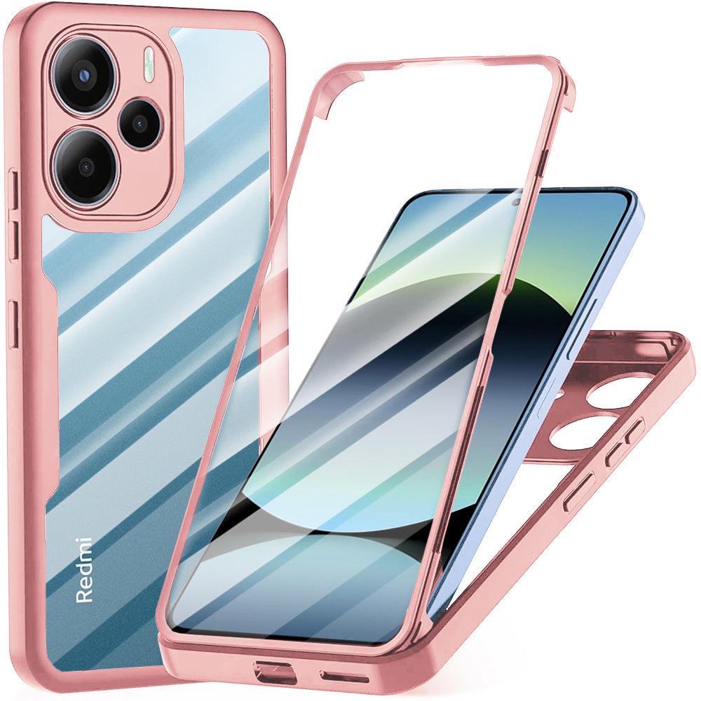 Funda para Xiaomi Redmi Note 14 4G (Estándar), Techsuit, ColorVerse 360, Rosa