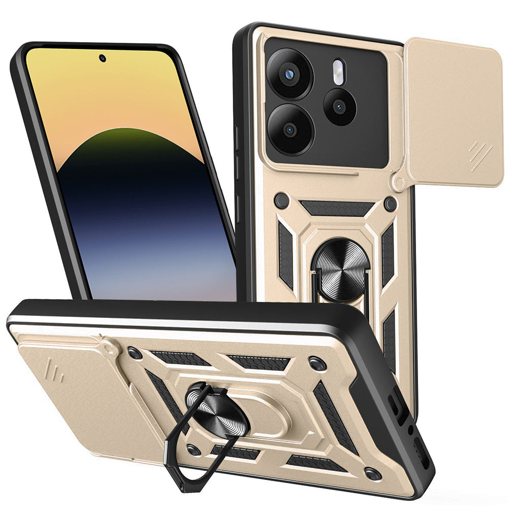 Funda para Xiaomi Redmi Note 14 5G, Techsuit, CamShield, Dorada