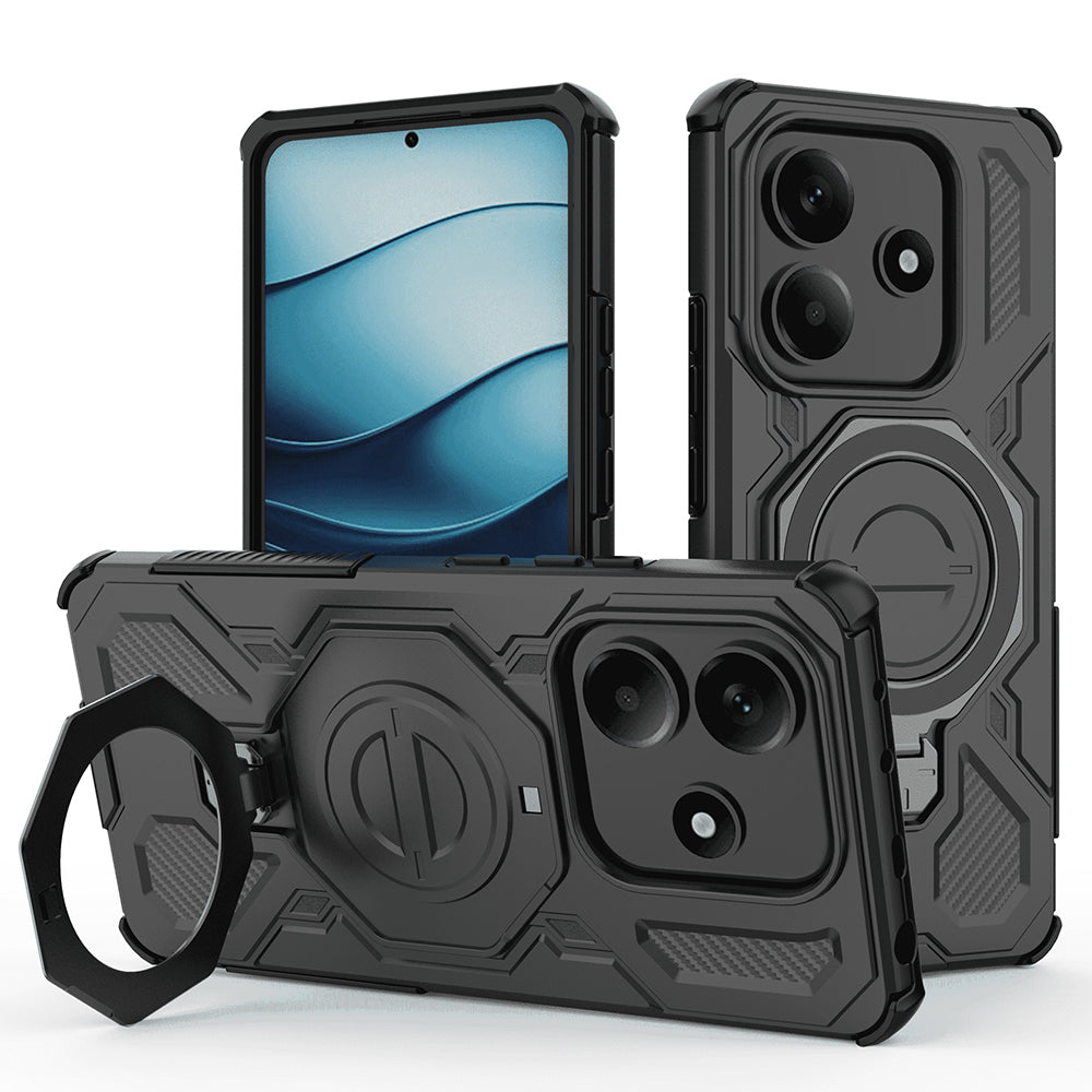 Funda para Xiaomi Redmi Note 14 5G, Techsuit, Carbon Shield Pro, Negra
