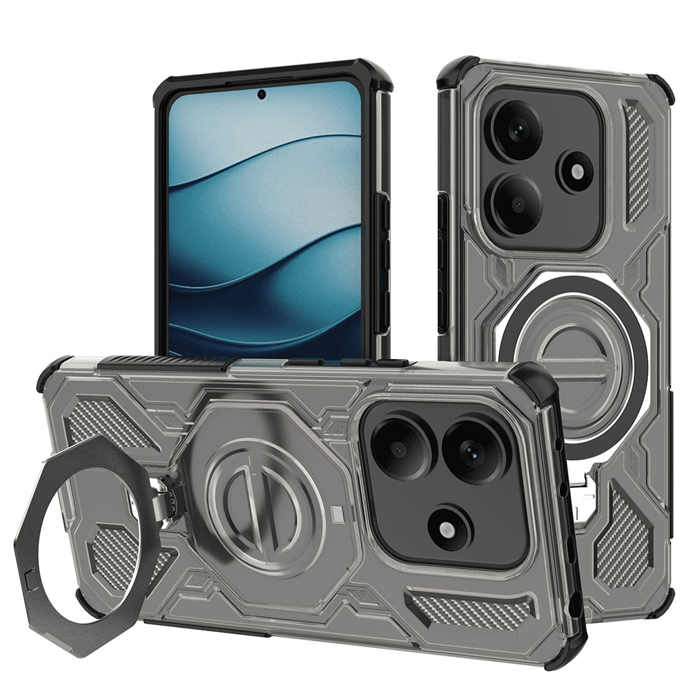 Funda para Xiaomi Redmi Note 14 5G, Techsuit, Carbon Shield Pro, Ahumado