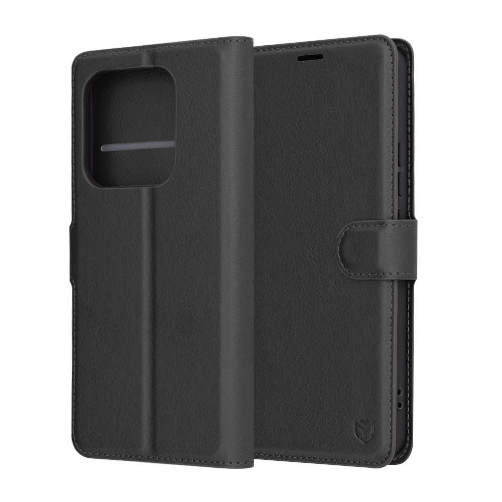 Funda para Xiaomi Redmi Note 14 5G, Techsuit, Leather Folio, Negra