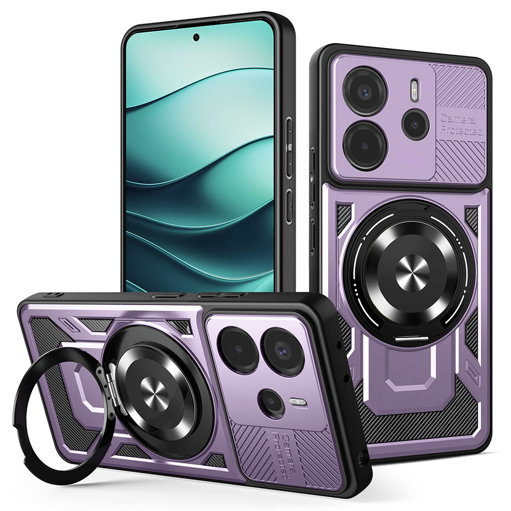 Funda para Xiaomi Redmi Note 14 5G, Techsuit, RuggedCam, Morado