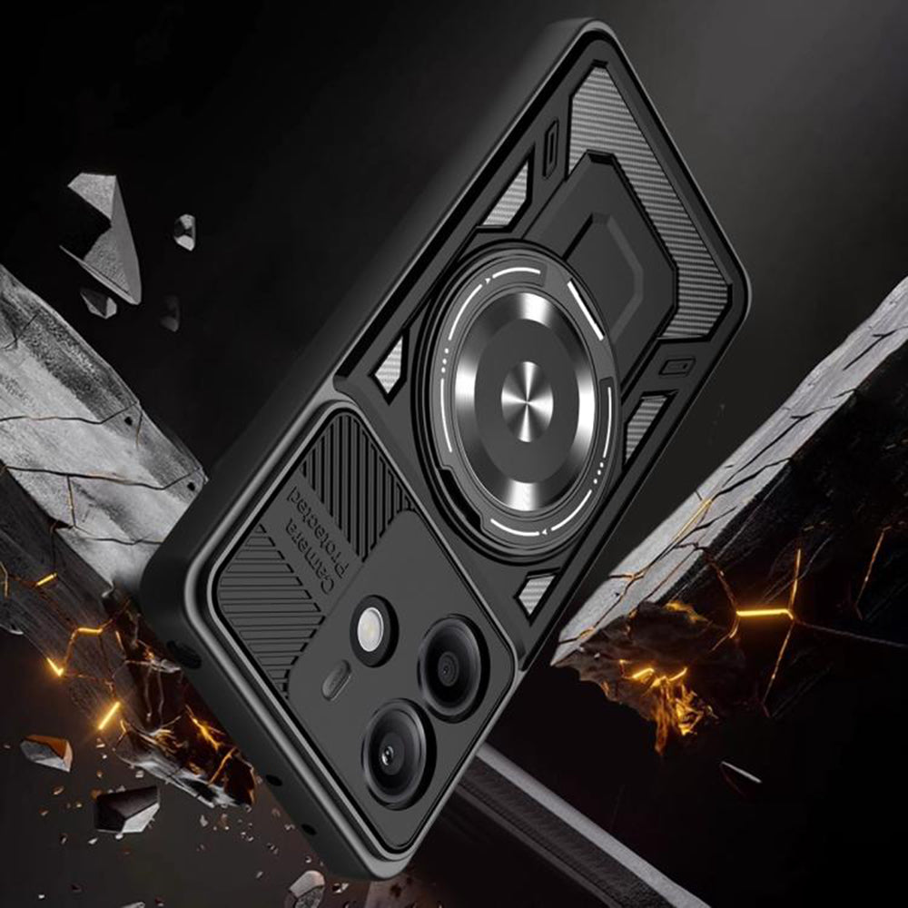 Funda para Xiaomi Redmi Note 14 5G, Techsuit, RuggedCam, Negra