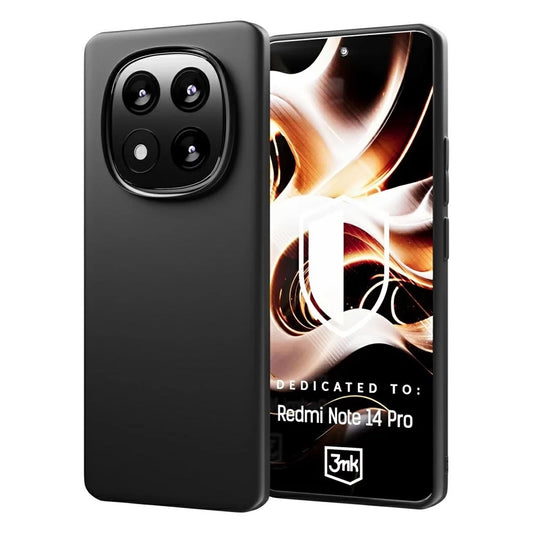 Funda para Xiaomi Redmi Note 14 Pro 4G, 3MK, Negra Mate