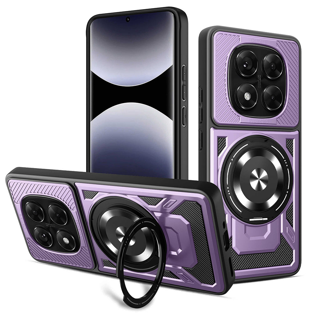 Funda para Xiaomi Redmi Note 14 Pro+ 5G / Note 14 Pro 5G / Poco X7, Techsuit, RuggedCam, Morado