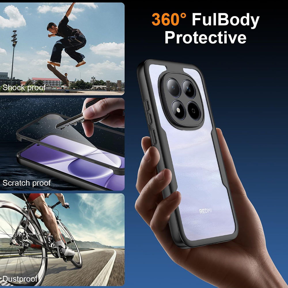 Funda para Xiaomi Redmi Note 15 Pro 4G, Techsuit, ColorVerse 360, Negra