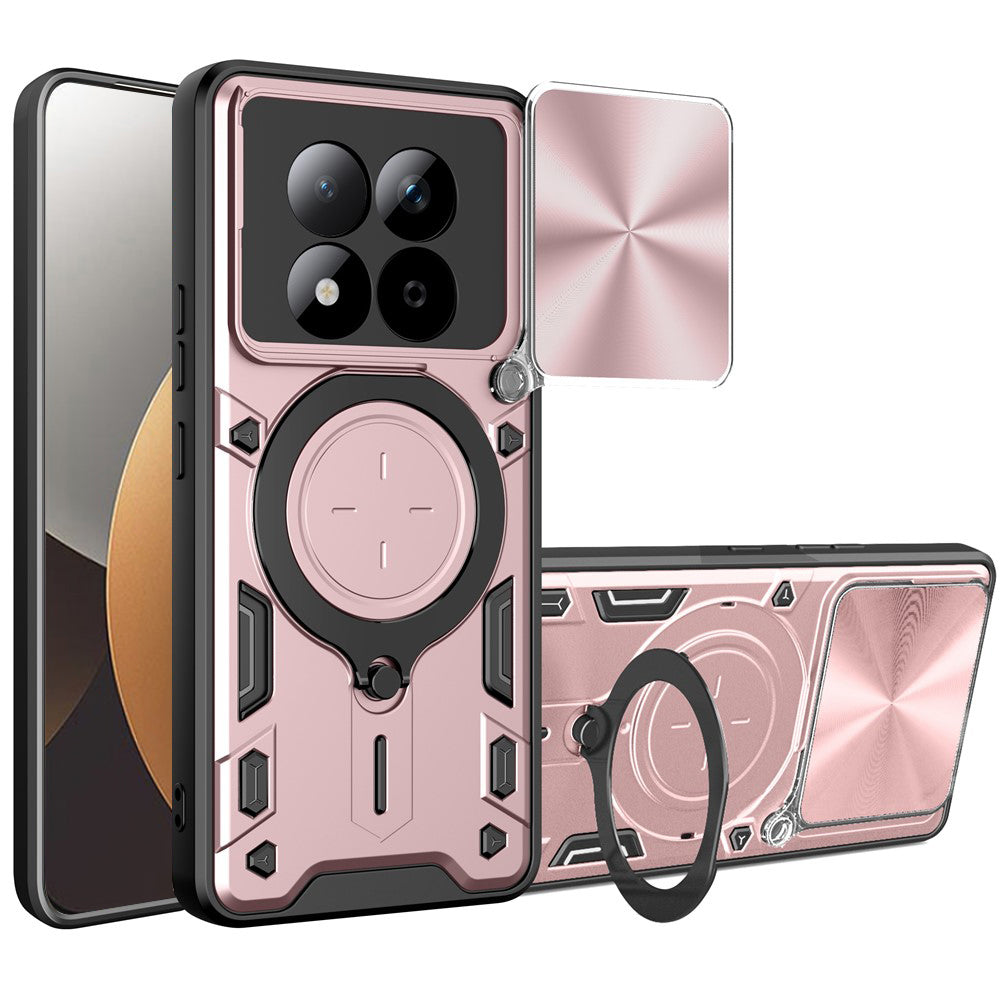 Funda para Xiaomi Redmi Note 15 Pro 5G, Techsuit, CamGuard Pro, Rosa Dorada