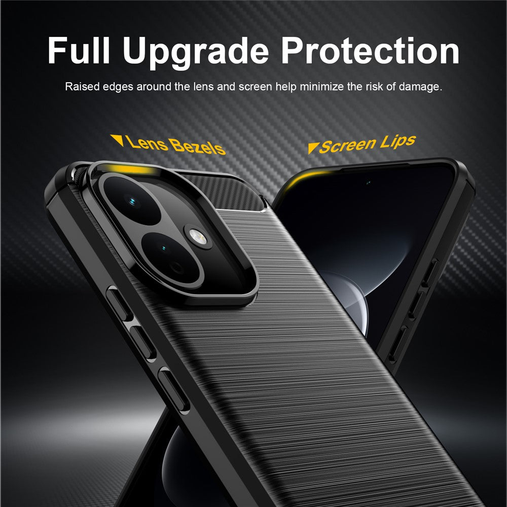 Funda para Xiaomi Redmi Note 17 Pro, Techsuit, Carbono, Negra