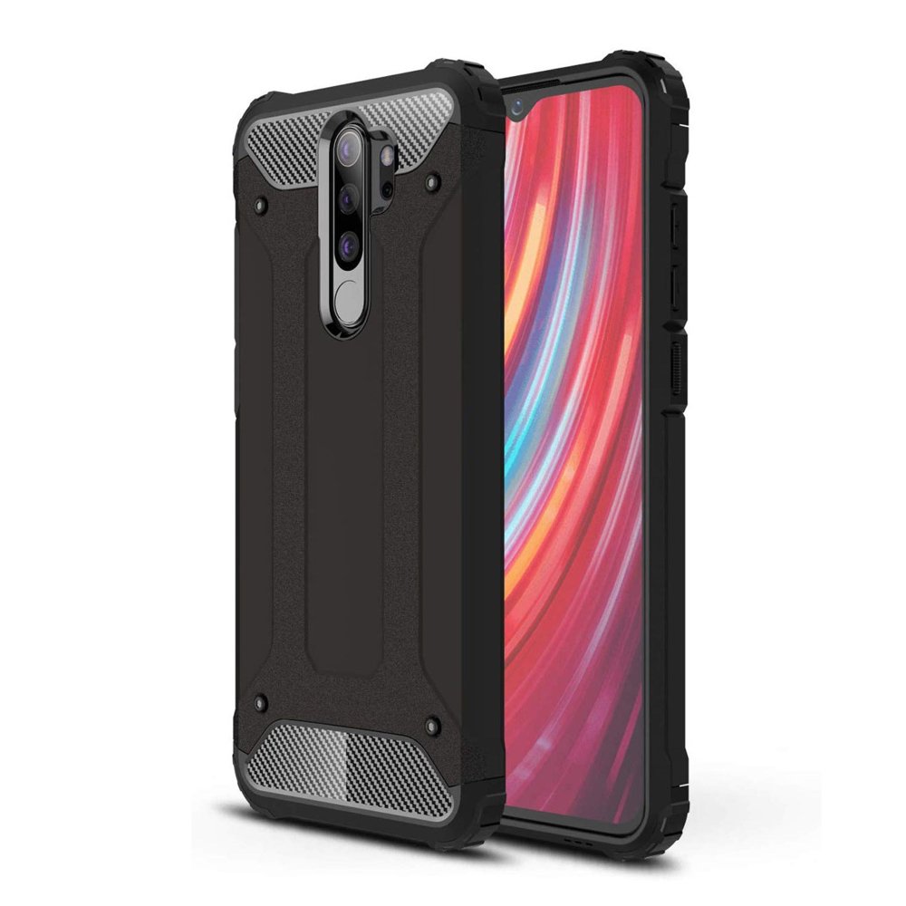 Funda para Xiaomi Redmi Note 8 Pro, Techsuit, Hybrid Armor, Negra