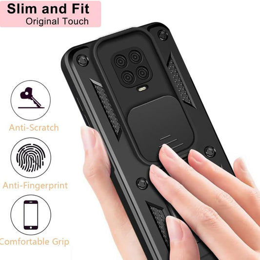 Funda para Xiaomi Redmi Note 9S / Note 9 Pro / Note 9 Pro Max, Techsuit, CamShield, Negra