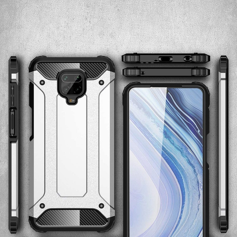 Funda para Xiaomi Redmi Note 9S / Note 9 Pro / Note 9 Pro Max, Techsuit, Hybrid Armor, Negra