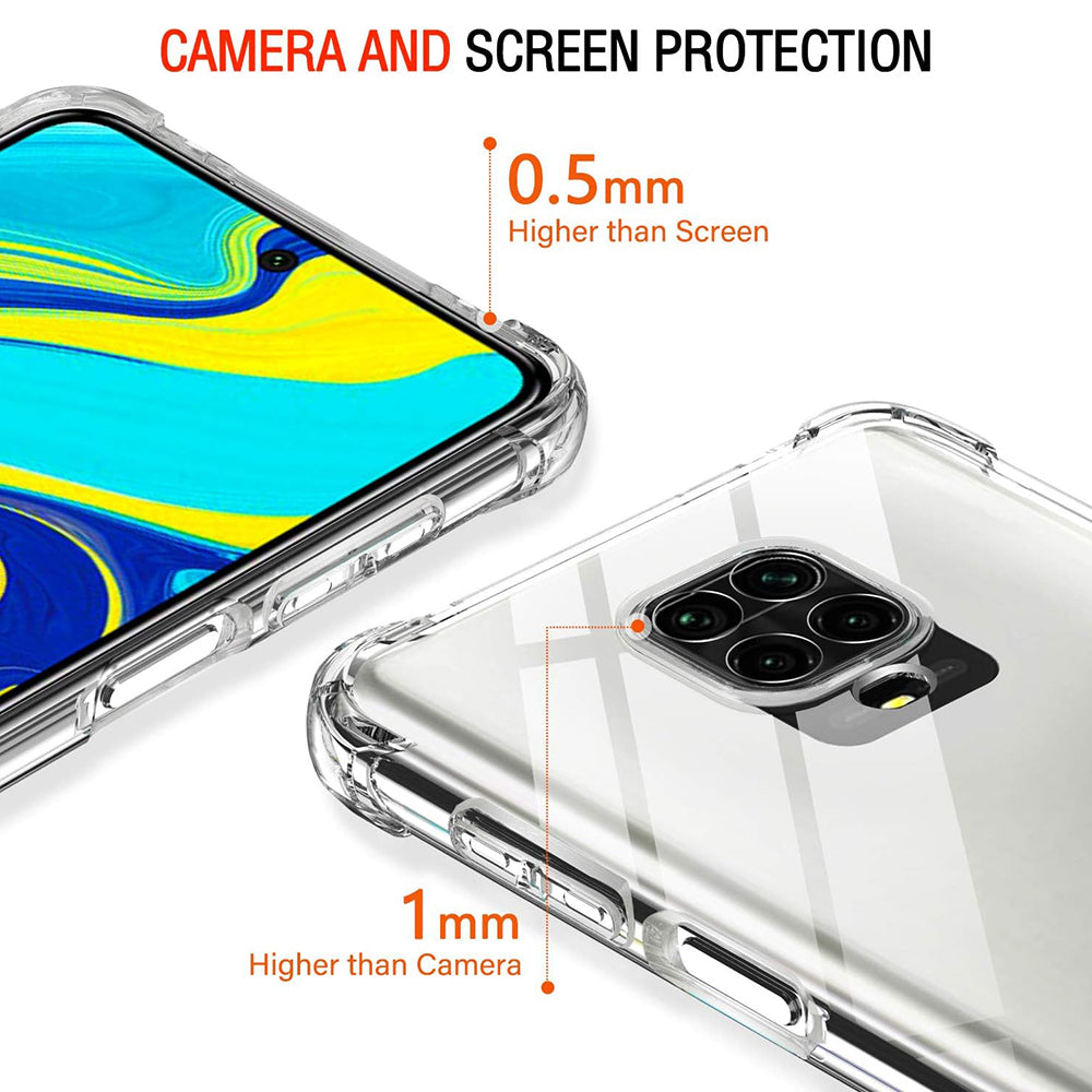 Funda para Xiaomi Redmi Note 9S / Note 9 Pro / Note 9 Pro Max, Techsuit, Transparente a prueba de golpes