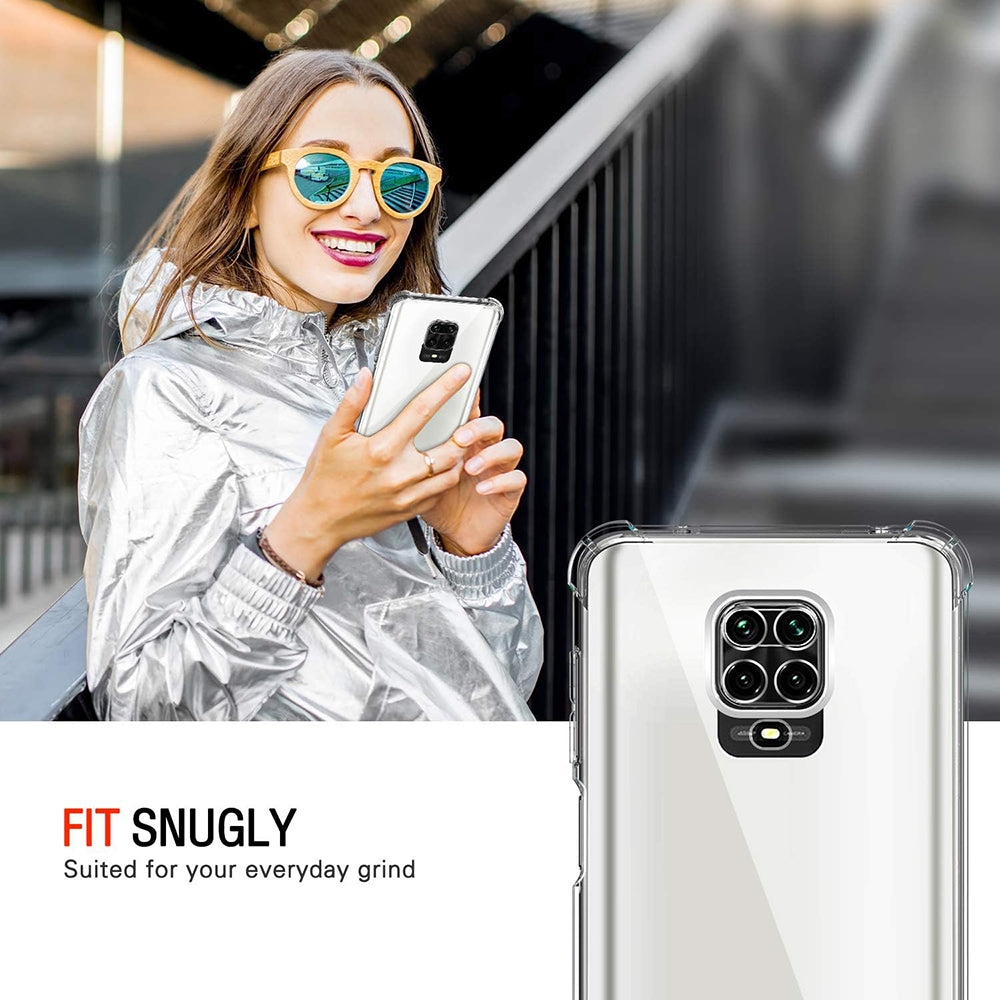 Funda para Xiaomi Redmi Note 9S / Note 9 Pro / Note 9 Pro Max, Techsuit, Transparente a prueba de golpes