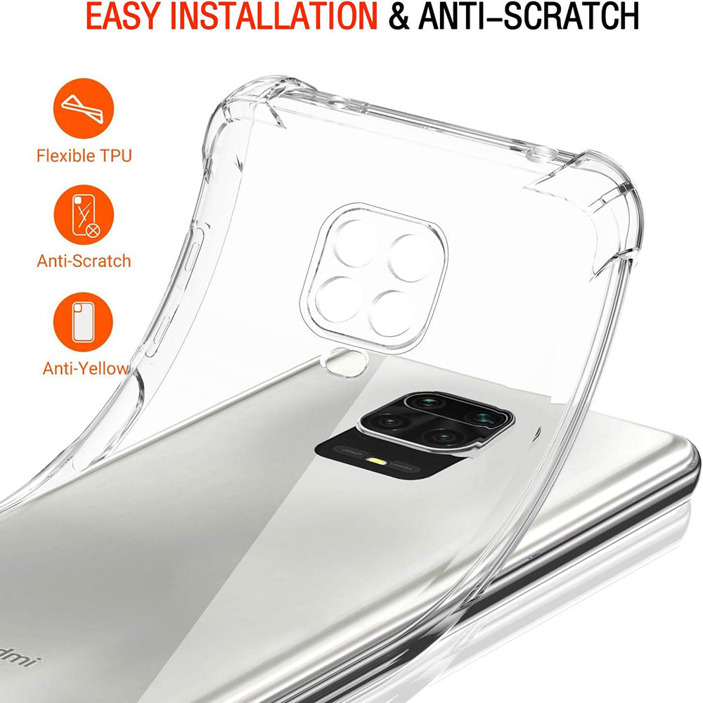Funda para Xiaomi Redmi Note 9S / Note 9 Pro / Note 9 Pro Max, Techsuit, Transparente a prueba de golpes