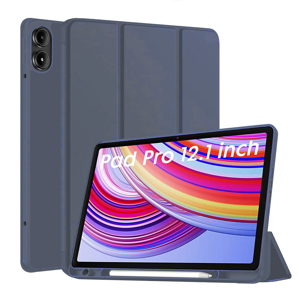Funda para Xiaomi Redmi Pad Pro / Pad / Pad Pro 5G, Techsuit, Flex Trifold, Azul marino