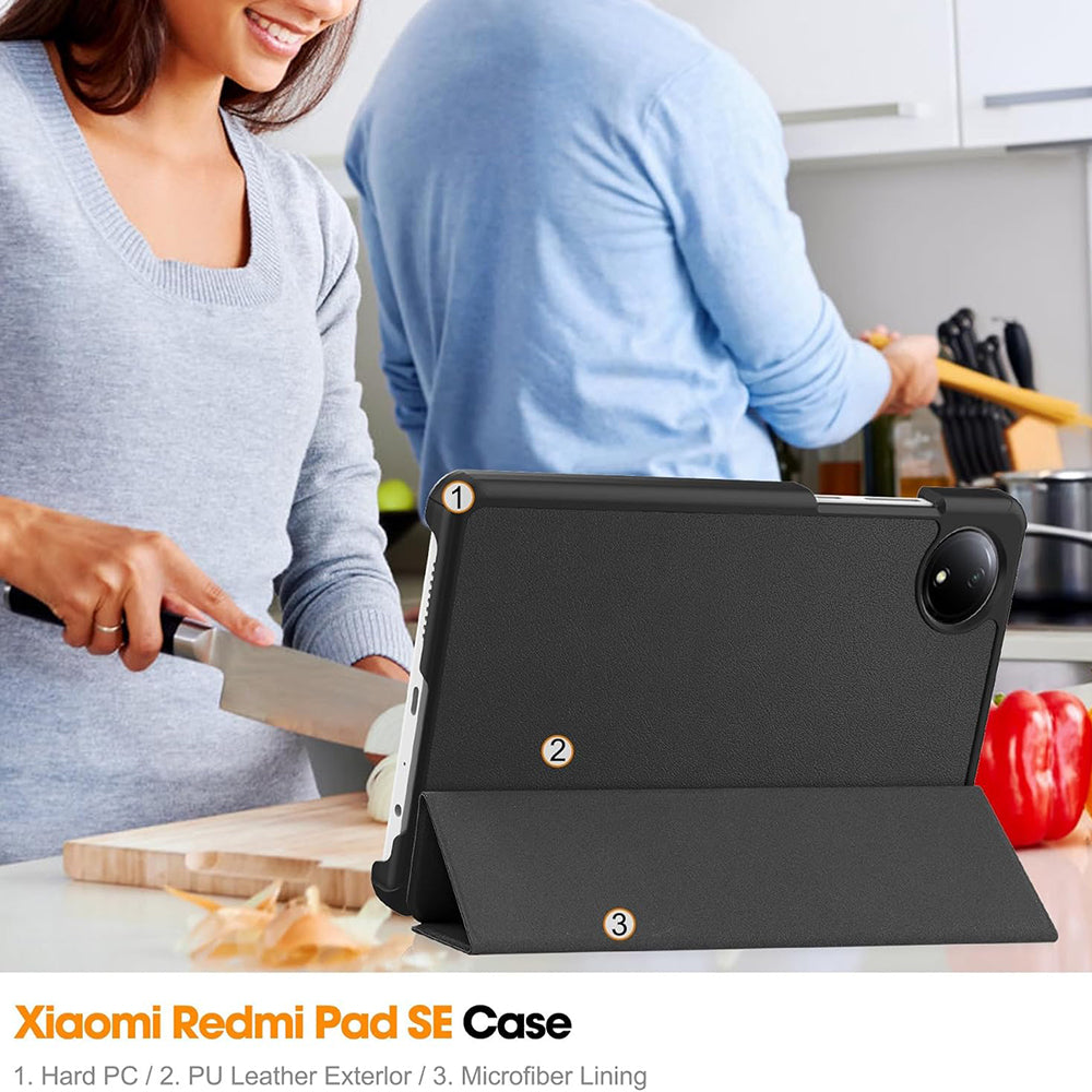 Funda para Xiaomi Redmi Pad SE 8.7, Techsuit, FoldPro, Negra