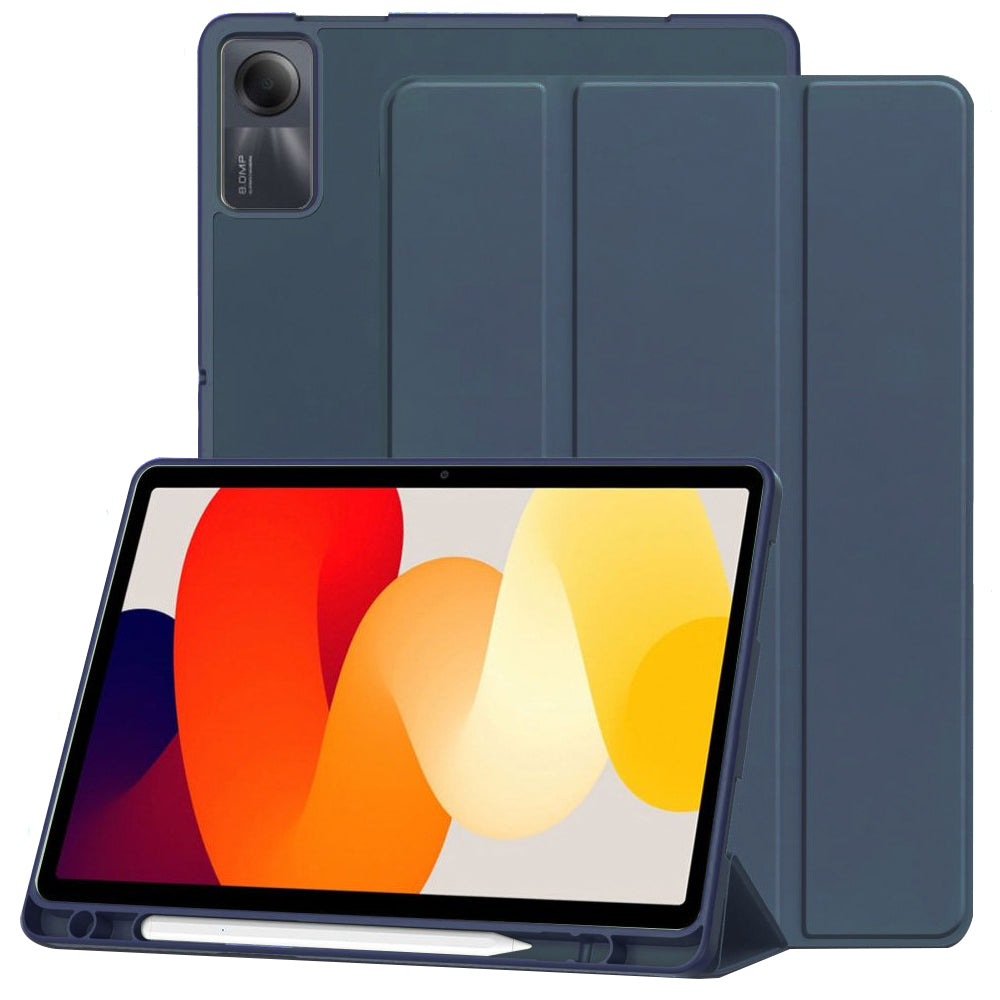 Funda para Xiaomi Redmi Pad SE, Techsuit, Flex Trifold, Azul marino