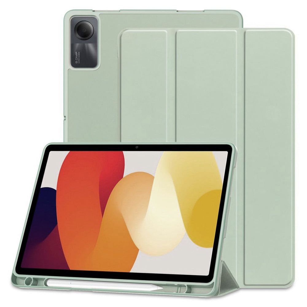 Funda para Xiaomi Redmi Pad SE, Techsuit, Flex Trifold, Verde Matcha