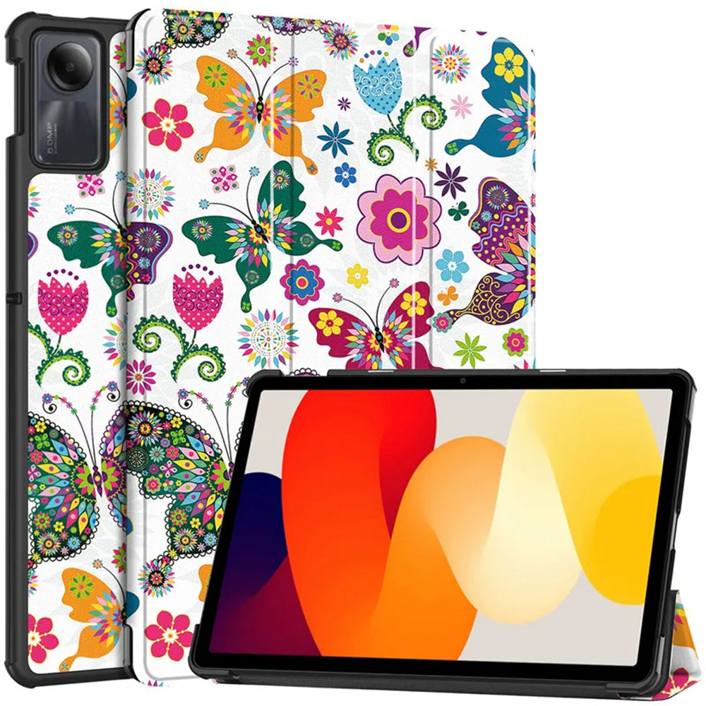 Funda para Xiaomi Redmi Pad SE, Techsuit, FoldPro Butterfly, Multicolor