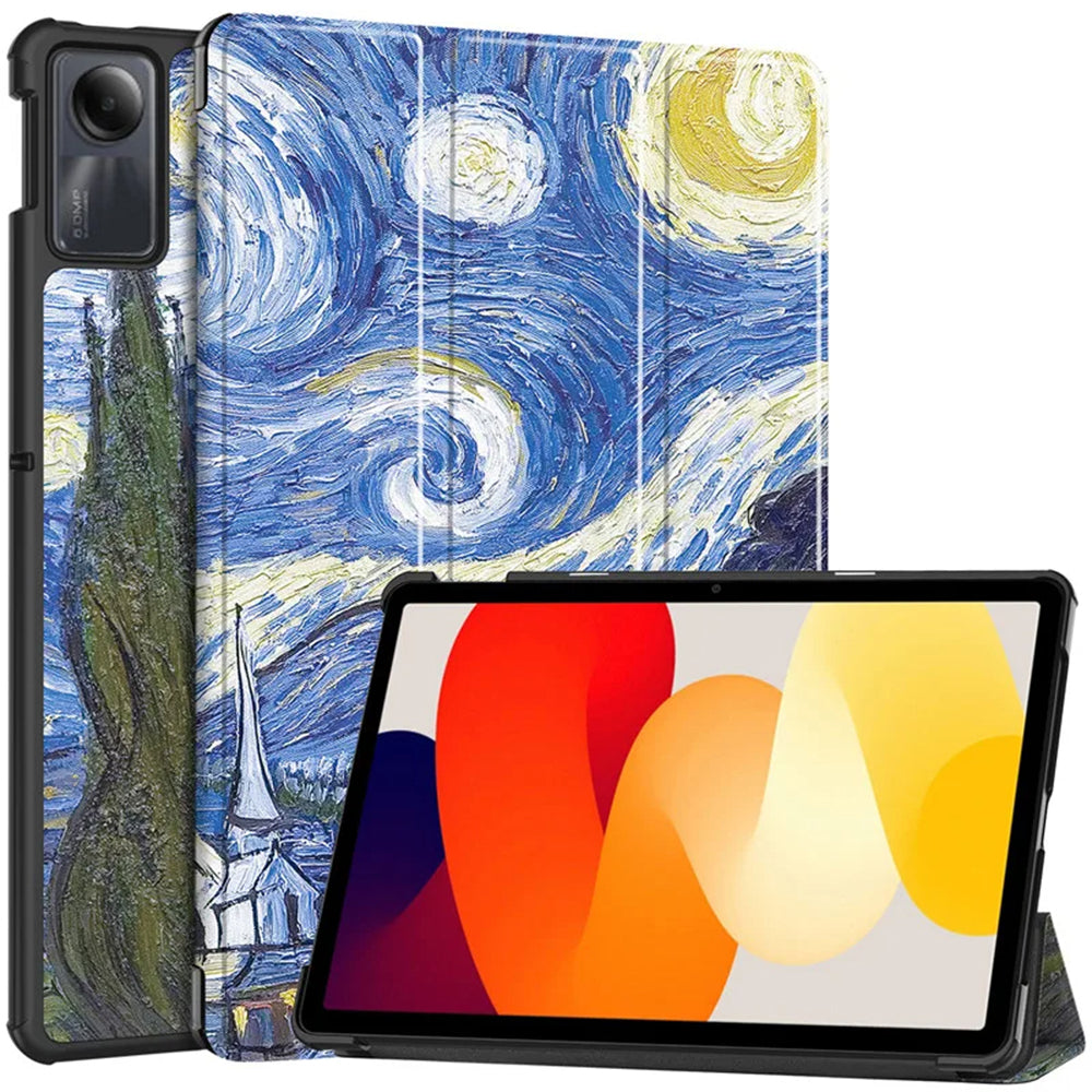 Funda para Xiaomi Redmi Pad SE, Techsuit, FoldPro Starry Night, Multicolor