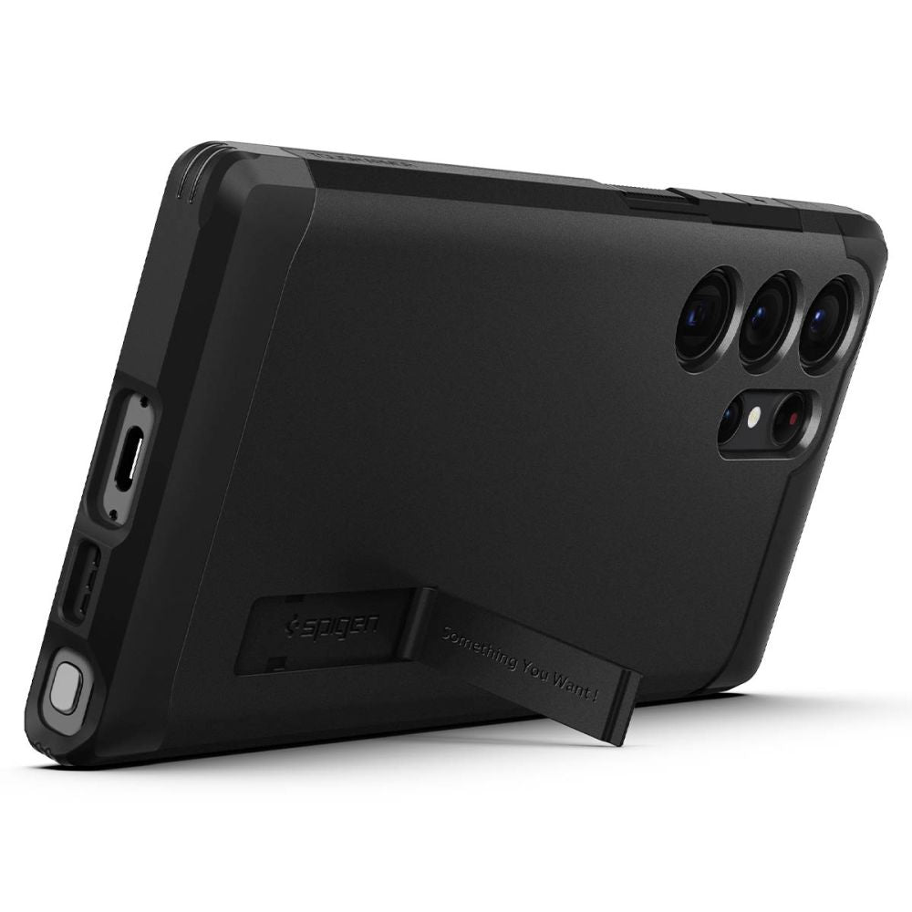 Funda para Samsung Galaxy S23 Ultra S918, Spigen, Tough Armor, Negra ACS05623