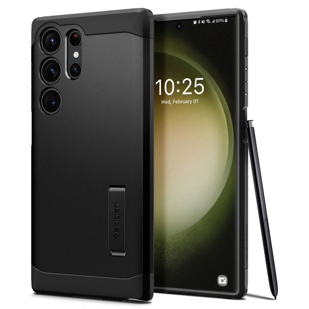 Funda para Samsung Galaxy S23 Ultra S918, Spigen, Tough Armor, Negra ACS05623