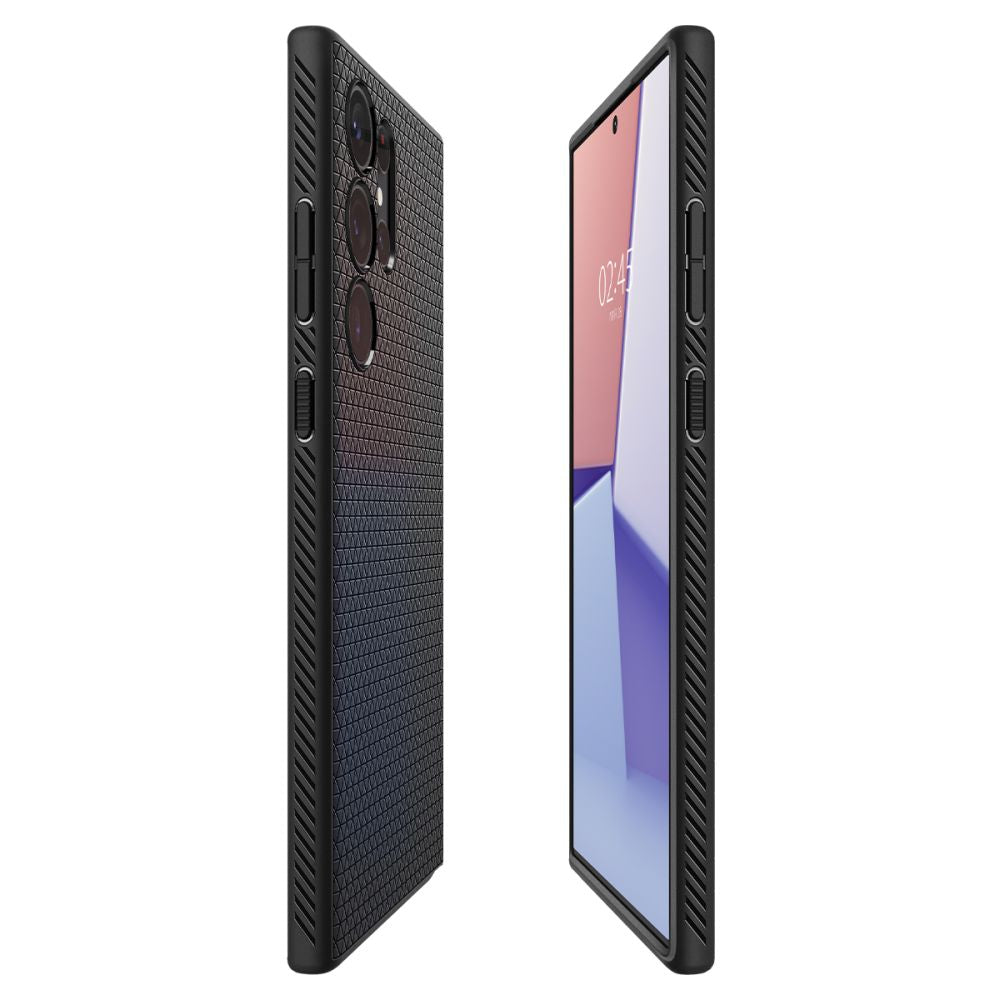 Funda para Samsung Galaxy S23 Ultra S918, Spigen, Liquid Air, Negra Mate ACS05614