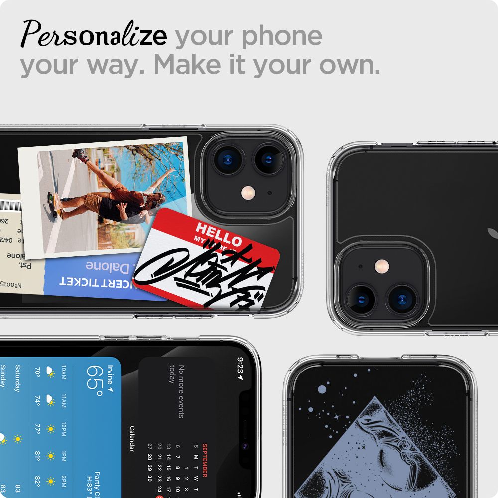 Funda para Apple iPhone 12 / 12 Pro, Spigen, Ultra Hybrid, Transparente ACS01702