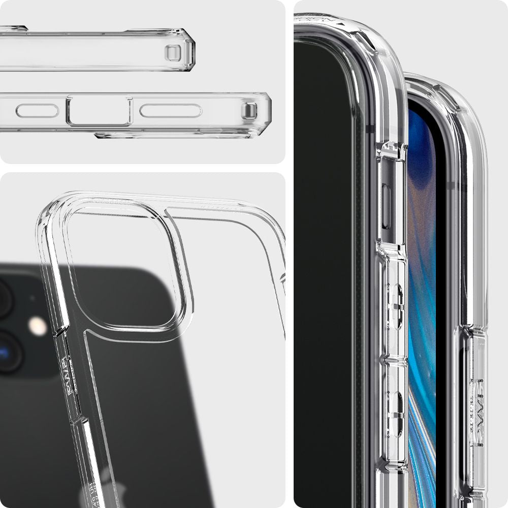 Funda para Apple iPhone 12 / 12 Pro, Spigen, Ultra Hybrid, Transparente ACS01702