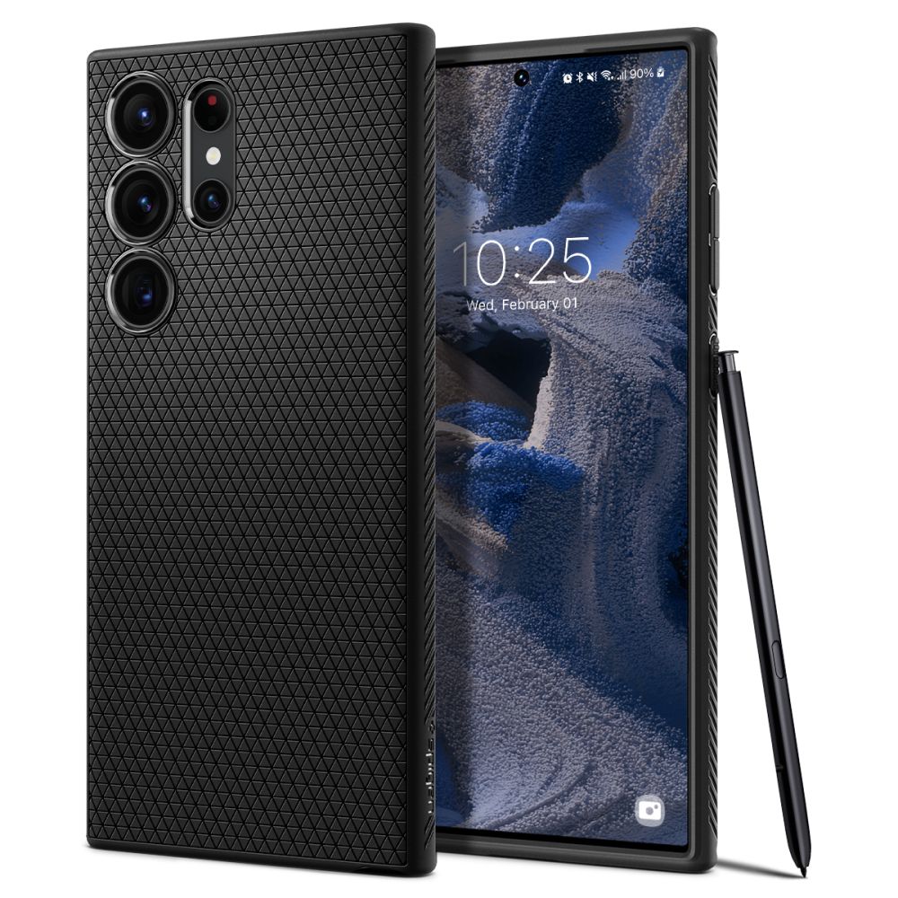 Funda para Samsung Galaxy S23 Ultra S918, Spigen, Liquid Air, Negra Mate ACS05614