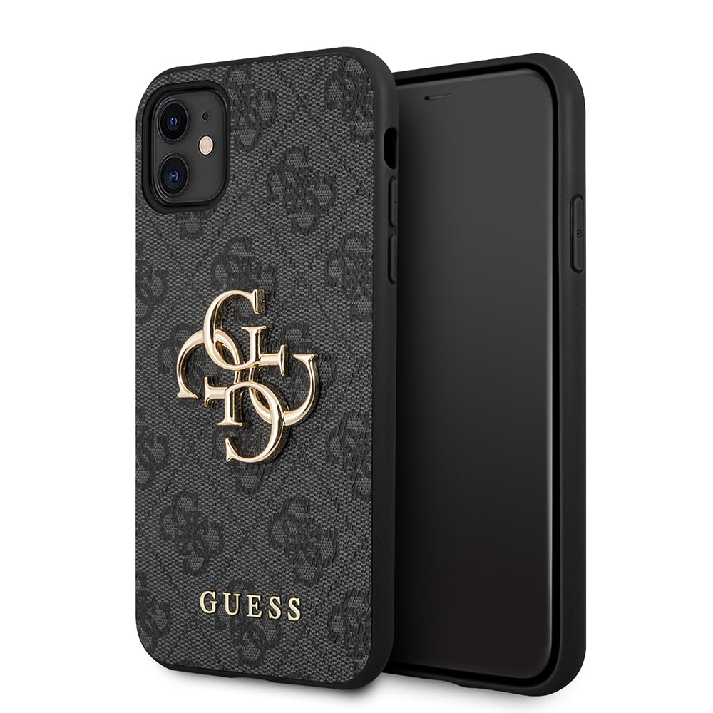 Funda para Apple iPhone 11, Guess, 4G Metal Logo, Gris