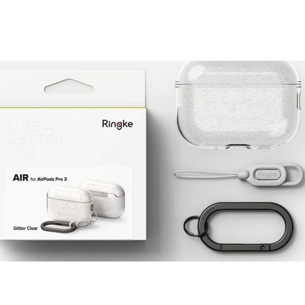 Funda Ringke Air Glitter para Apple AirPods Pro 3, Transparente