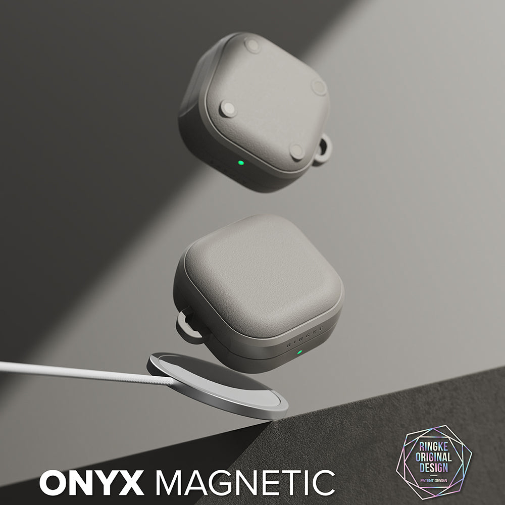 Funda Ringke Onyx Magnética para Samsung Galaxy Buds4 / Buds4 Pro, Gris