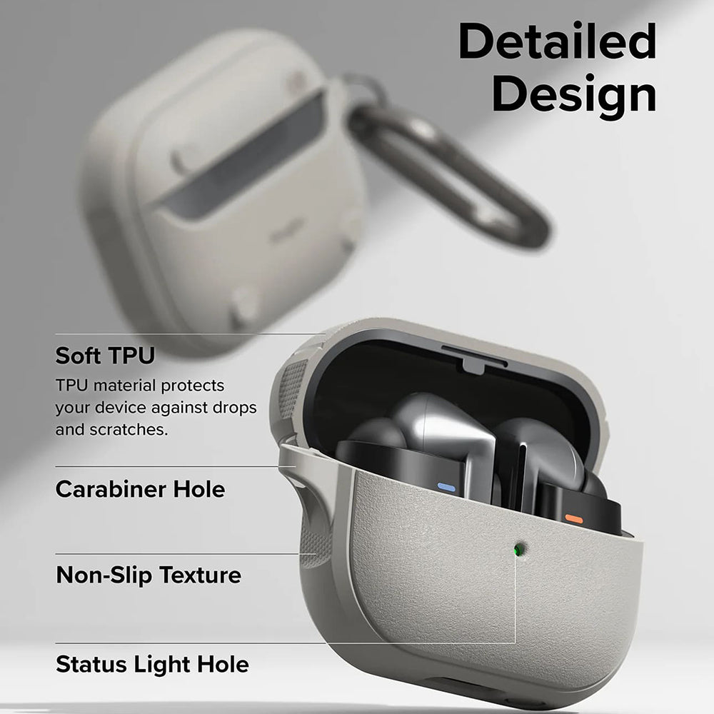 Funda Ringke Onyx Magnética para Samsung Galaxy Buds3 FE / Buds3 Pro / Buds3, Gris