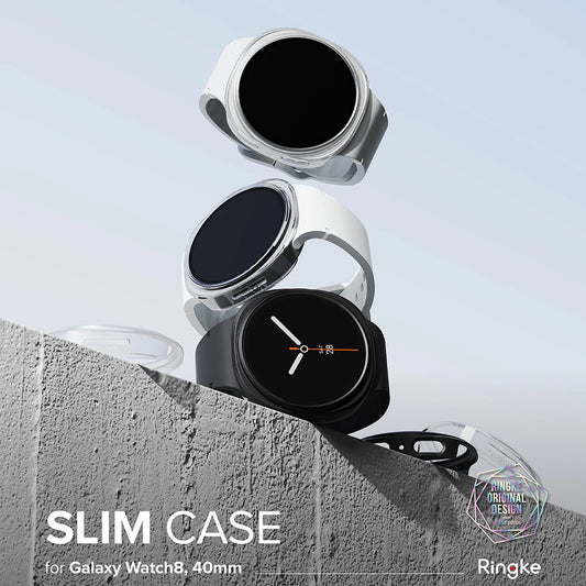 Funda Ringke Slim para Samsung Galaxy Watch8 40mm, Set de 2 piezas, Transparente