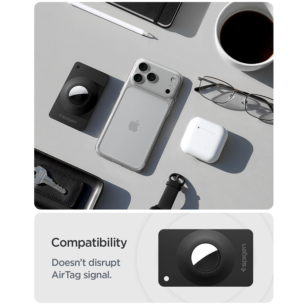 Funda Spigen Air Fit 2 para Apple AirTag, Set de 2 piezas, Negra ACS11199
