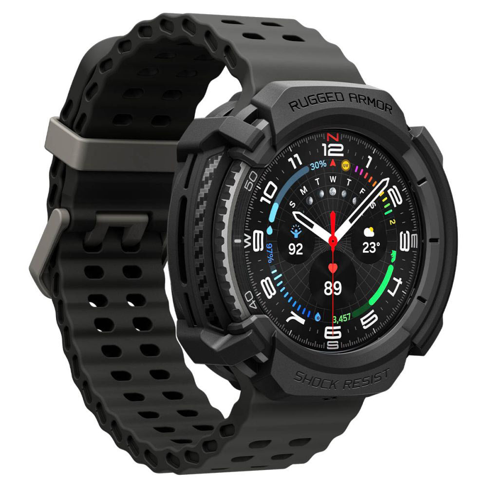 Funda Spigen Liquid Air para Samsung Galaxy Watch8 Classic, Negra Mate ACS09841