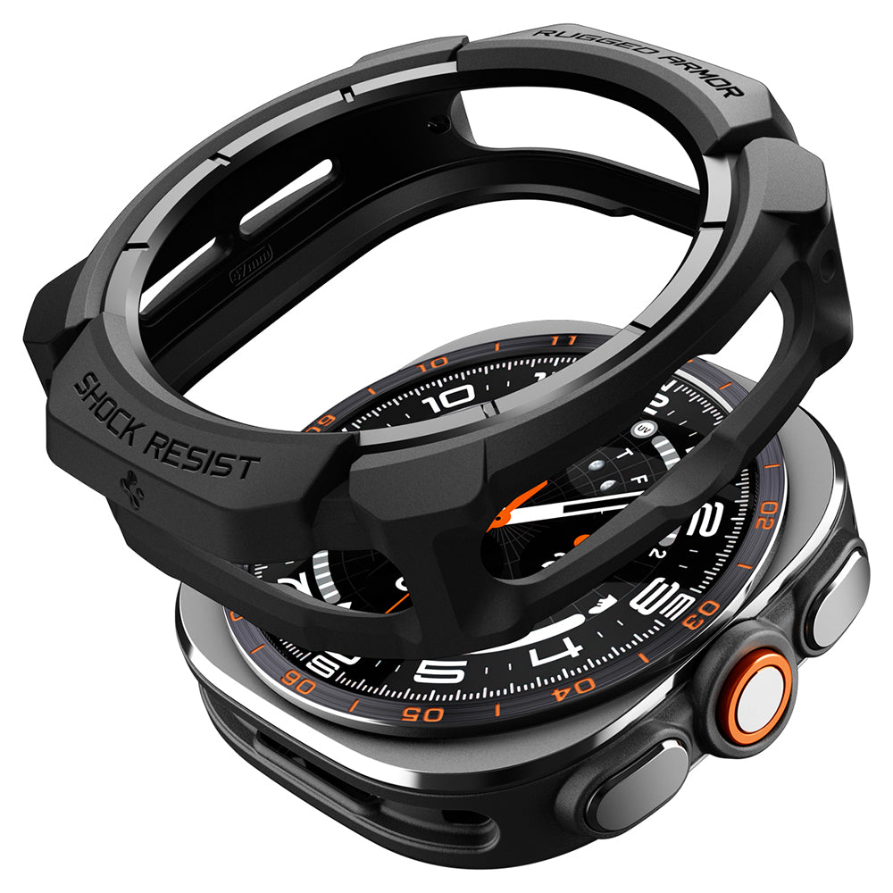 Funda Spigen Rugged Armor para Samsung Galaxy Watch Ultra2, Negra Mate ACS11611