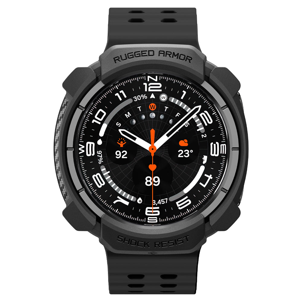 Funda Spigen Rugged Armor para Samsung Galaxy Watch Ultra2, Negra Mate ACS11611