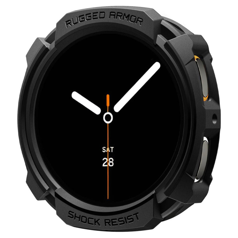 Funda Spigen Rugged Armor para Samsung Galaxy Watch8 44mm, Negra Mate ACS10006