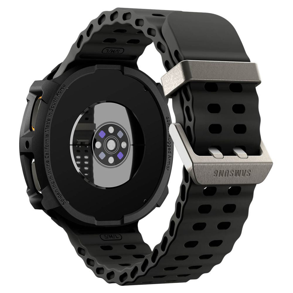 Funda Spigen Rugged Armor para Samsung Galaxy Watch8 44mm, Negra Mate ACS10006